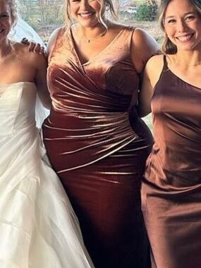Revelry Dawson Velvet Dress Mahogany Size 16